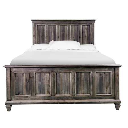 King Panel Bed with Headboard and Footboard